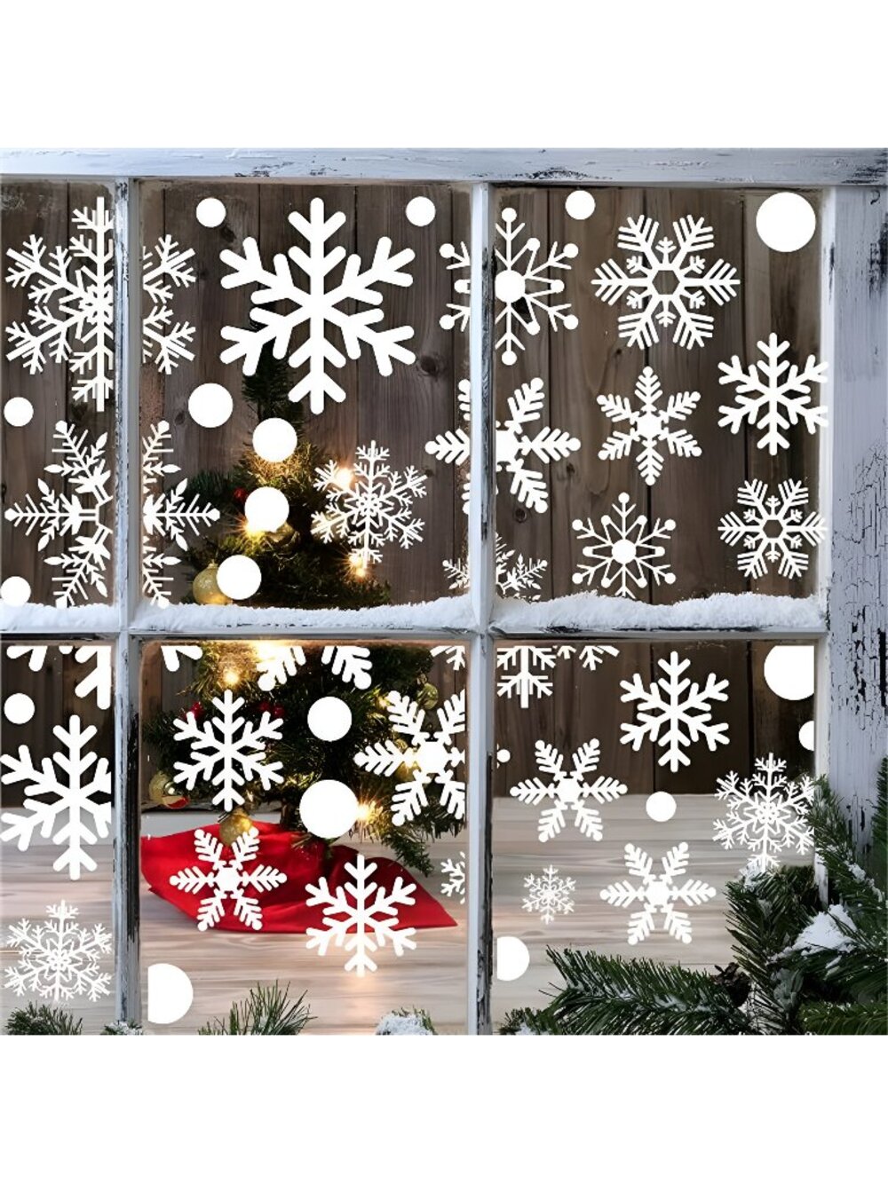 321pcs Christmas Clings for Glass Windows, 9sheets